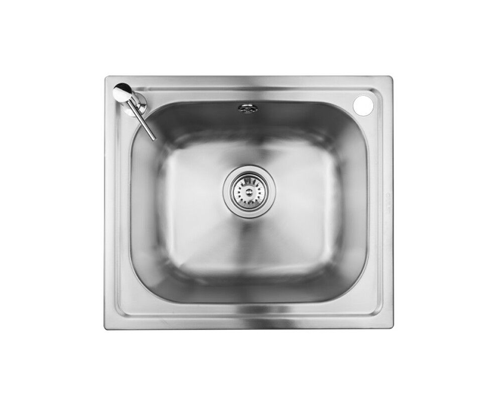 Stálvaskur einfaldur 490x430 mm Oulin