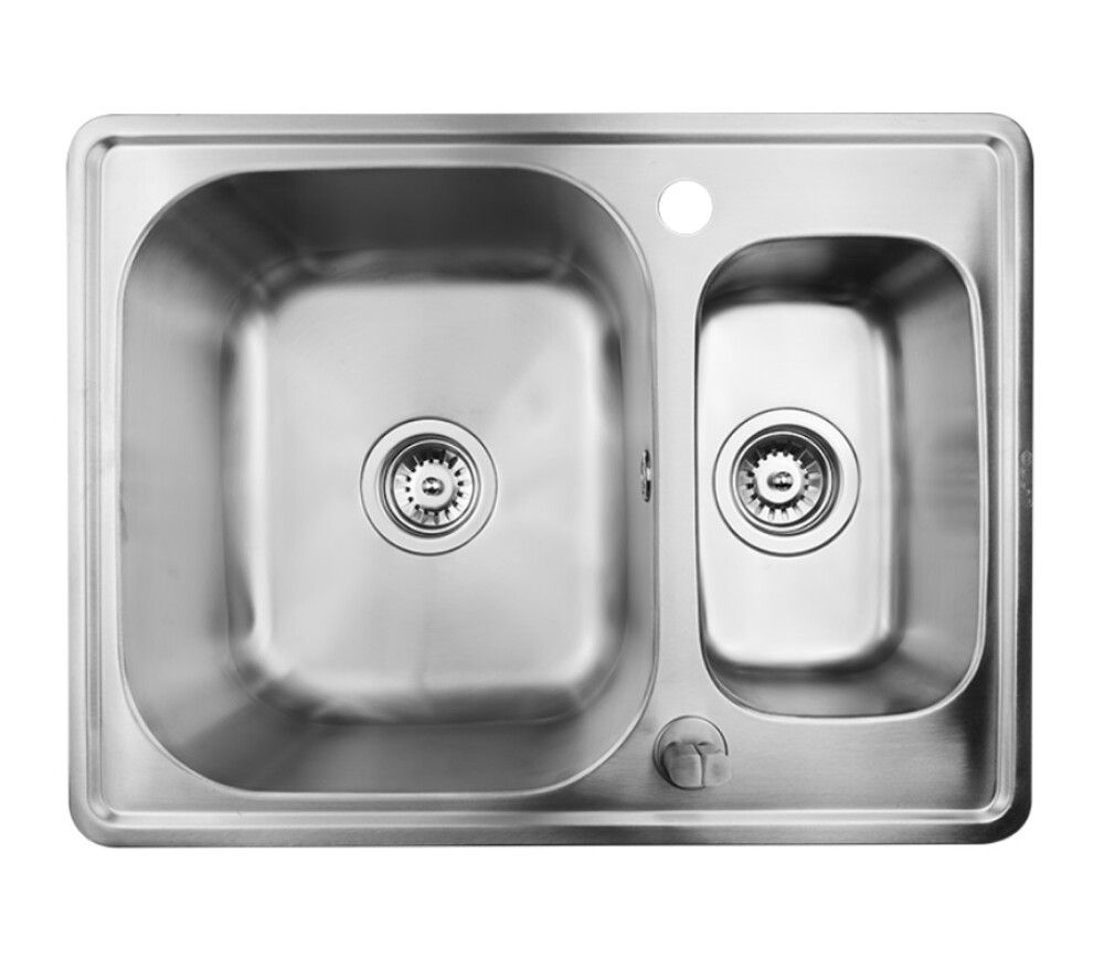 Stálvaskur 1½ hólf 620x470 mm Oulin