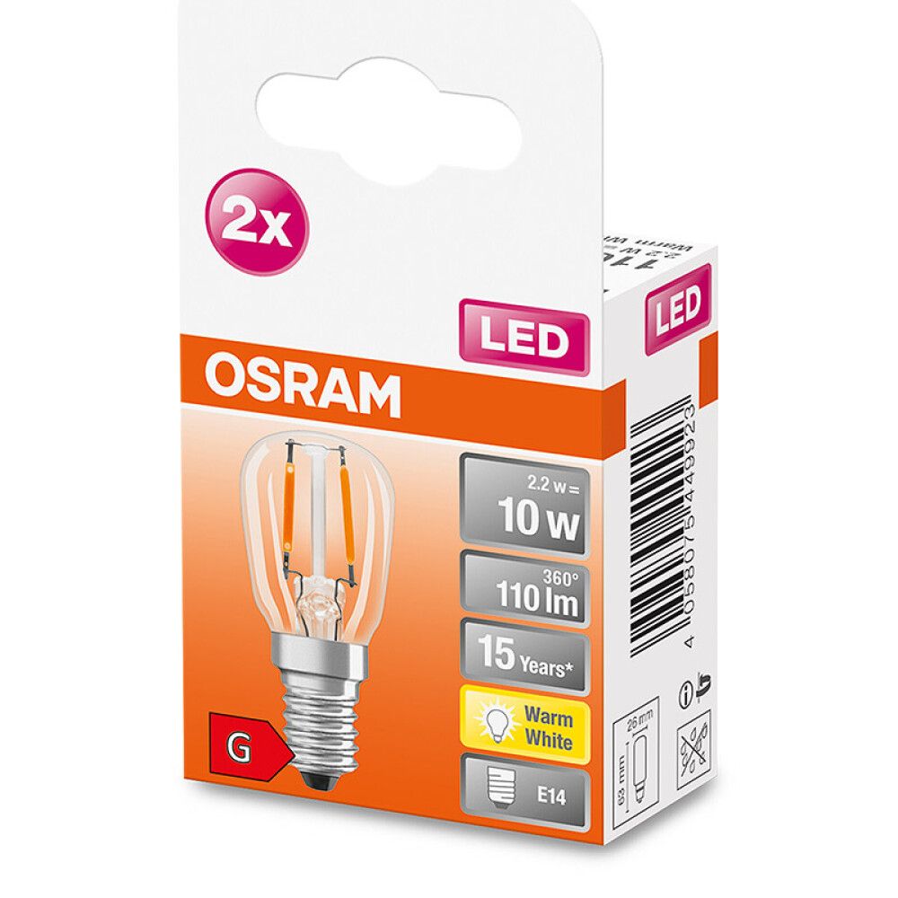 Ljósapera LED E14 2700K Osram 1,3W Ø2,6 mm