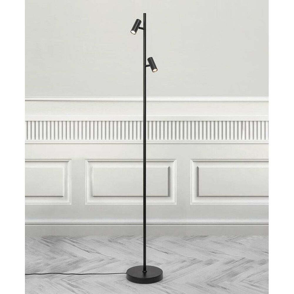 Gólflampi LED Omari svartur 141 cm