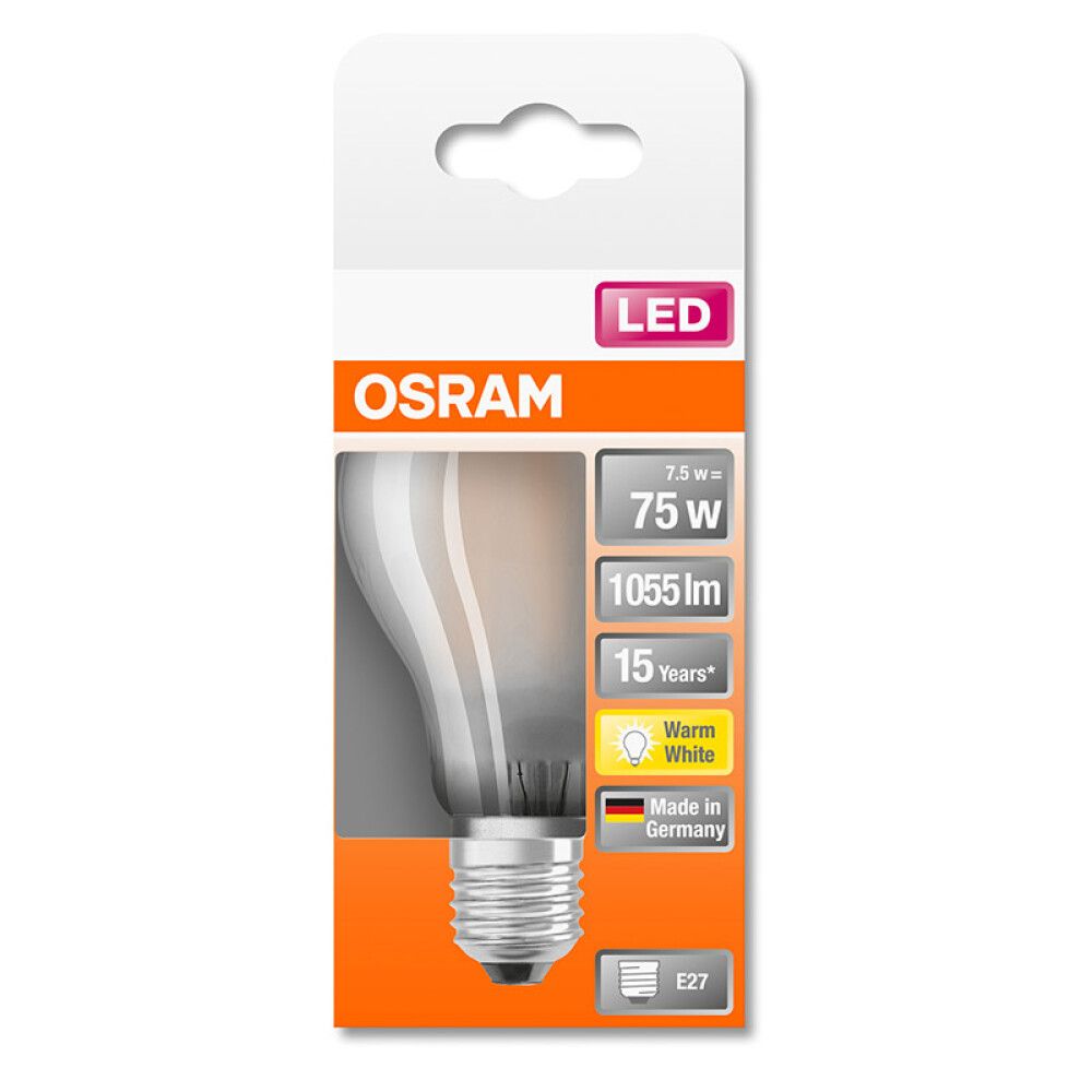 Ljósapera LED E27 2700K Osram 8W Ø60mm