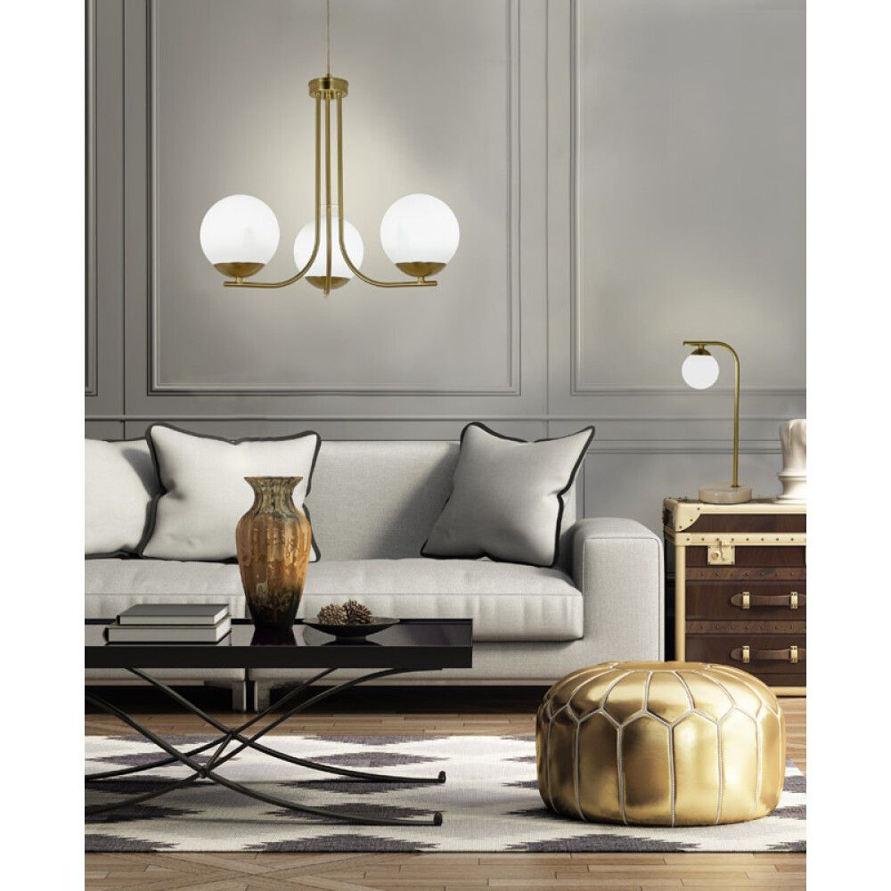 Borðlampi LED Aneta Lighting Orfeus messing