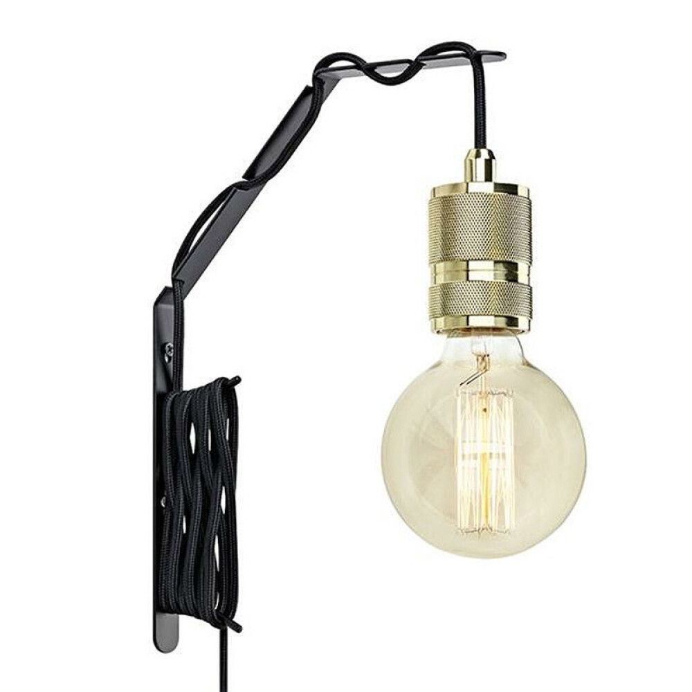 Snagi á vegg fyrir perustæði svartur