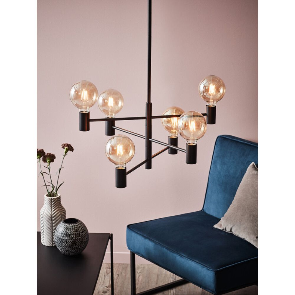 Hangandi ljós 6xE27 Capital 166x62,5 cm