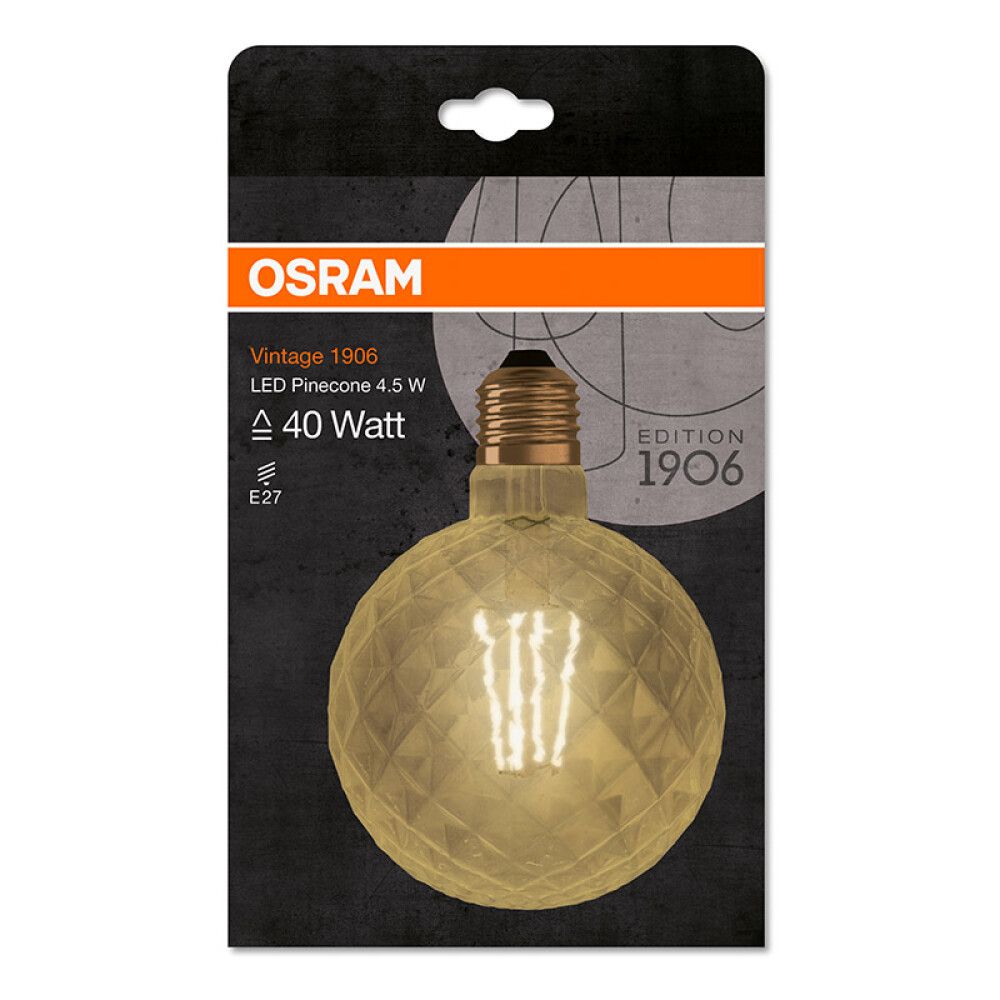 Skrautpera LED E27 2500K Osram 4,5W Ø12,5 mm