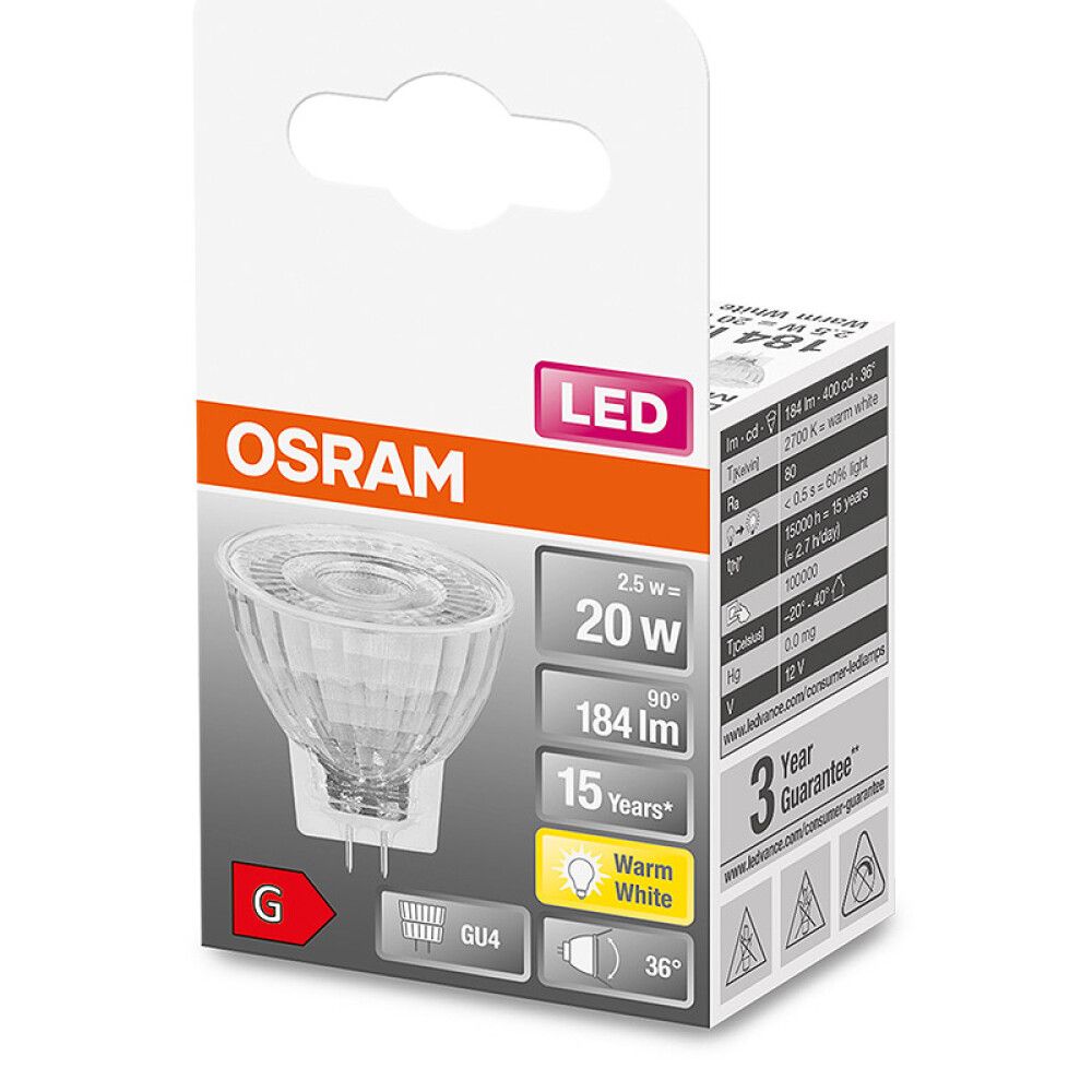 Kastarapera LED GU4 2700K Osram 2,5W