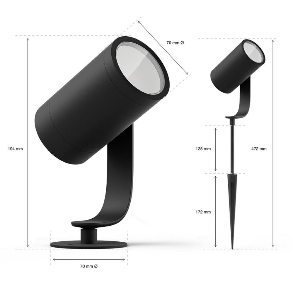 Kastari LED LiLy 8W aukaljós Philips Hue WCA