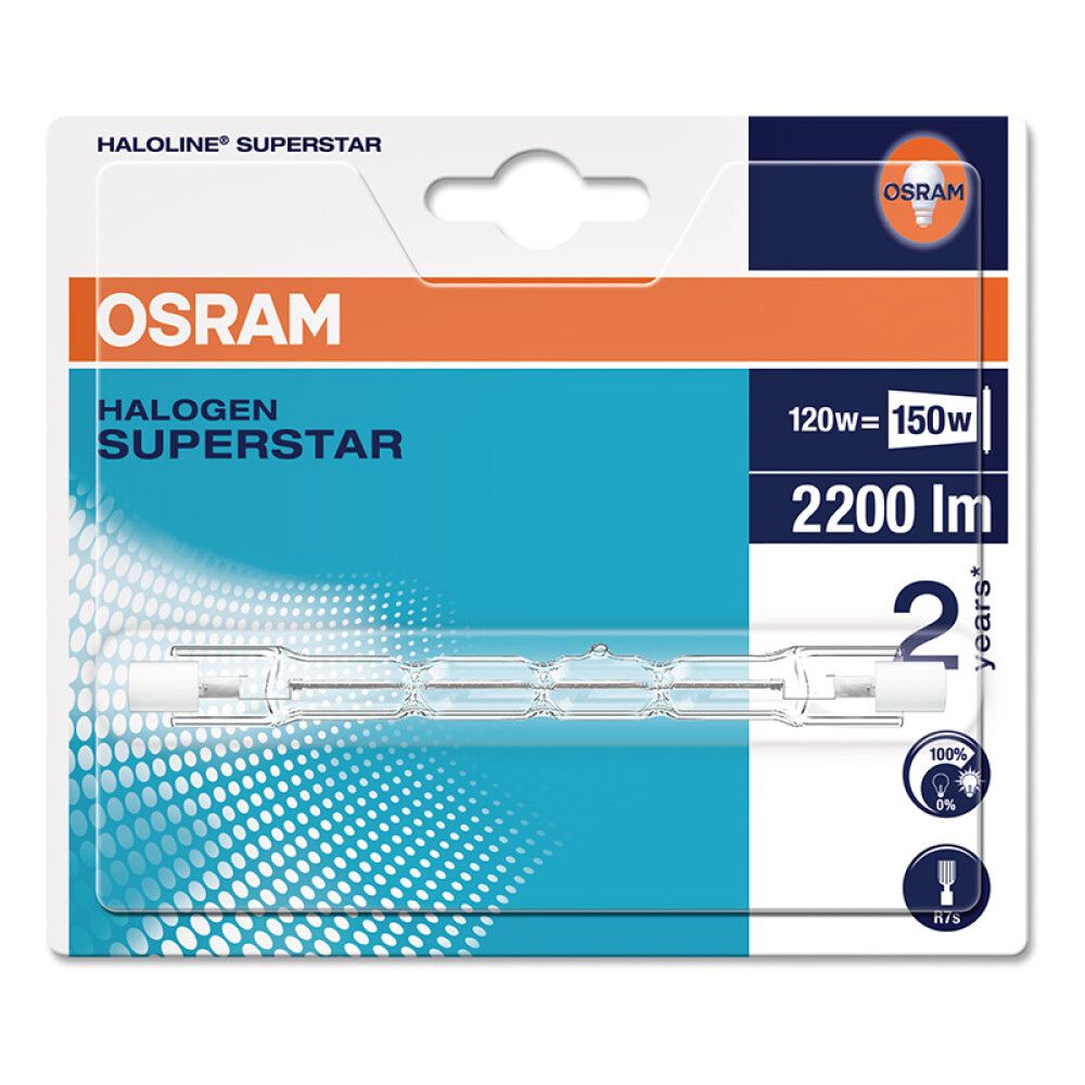 Ljósapera R7S 120W halogen Osram