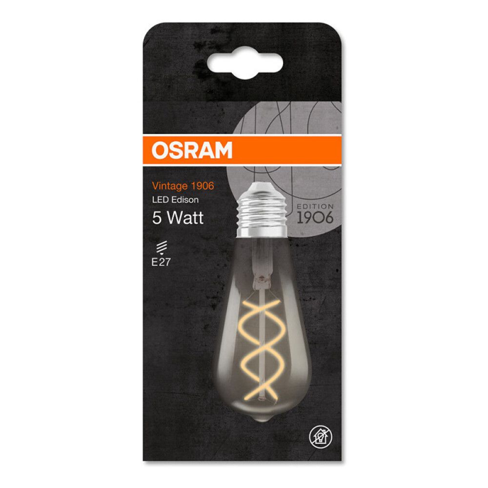 Skrautpera LED E27 1800K Osram 5W Ø6,4 mm