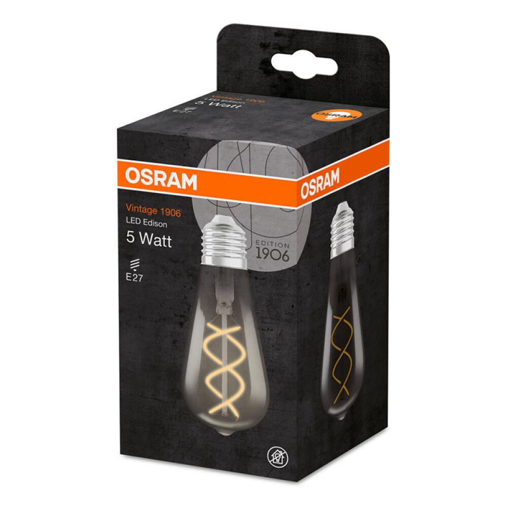Skrautpera LED E27 1800K Osram 5W Ø6,4 mm