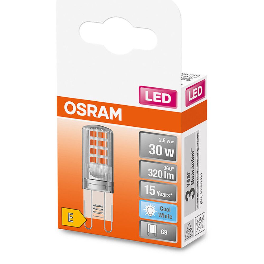 Ljósapera LED G9 4000K Osram 2,6W Ø15 mm