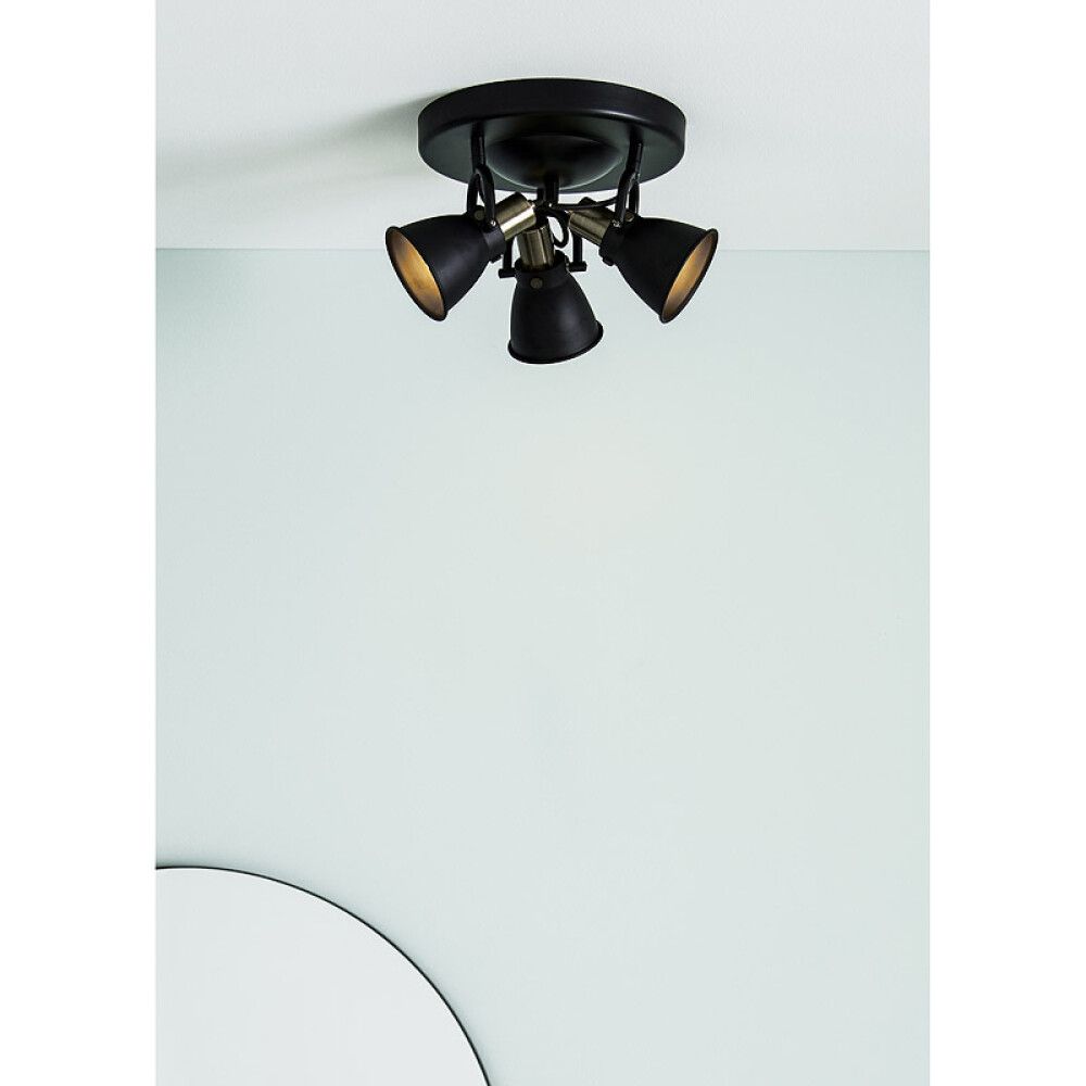 Loftljós 3xE14 Alton Ø31 cm Markslöjd svart/messing