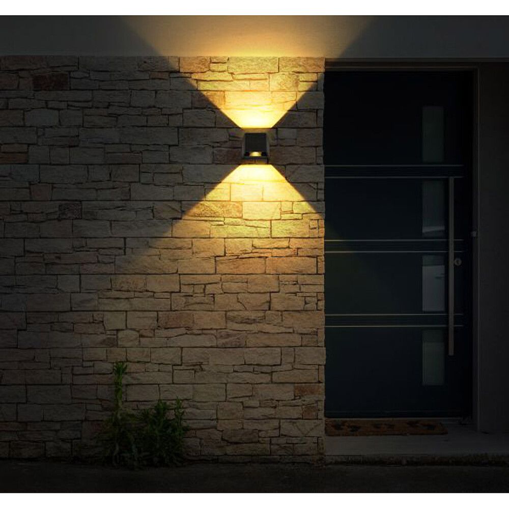 Veggljós með sólarsellu 15,4x9,9cm Globo IP54