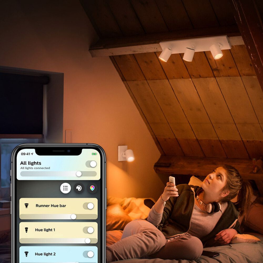 Veggljós GU10 Philips Hue hvítt