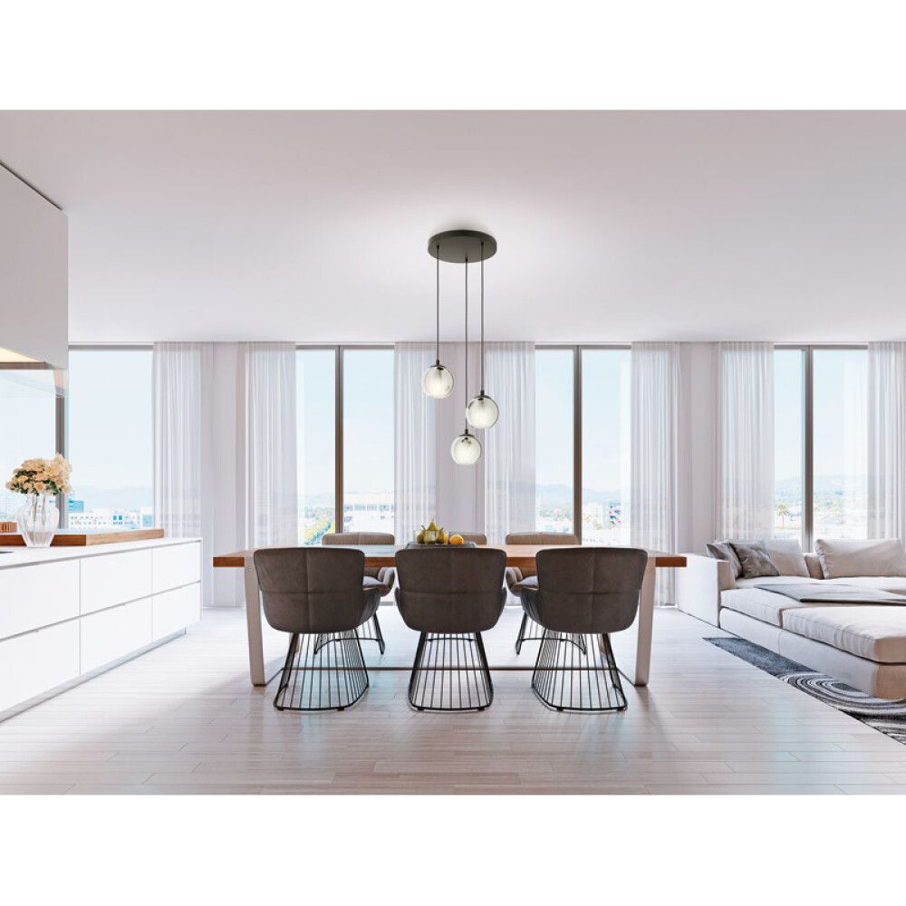 Loftljós Ariscani 3x40W E27 Eglo reyklitað/svart þv.42,5cm