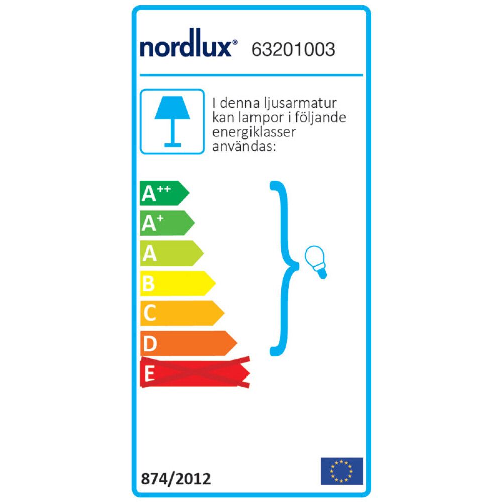 Borðlampi E14 Ray svartur 40 cm
