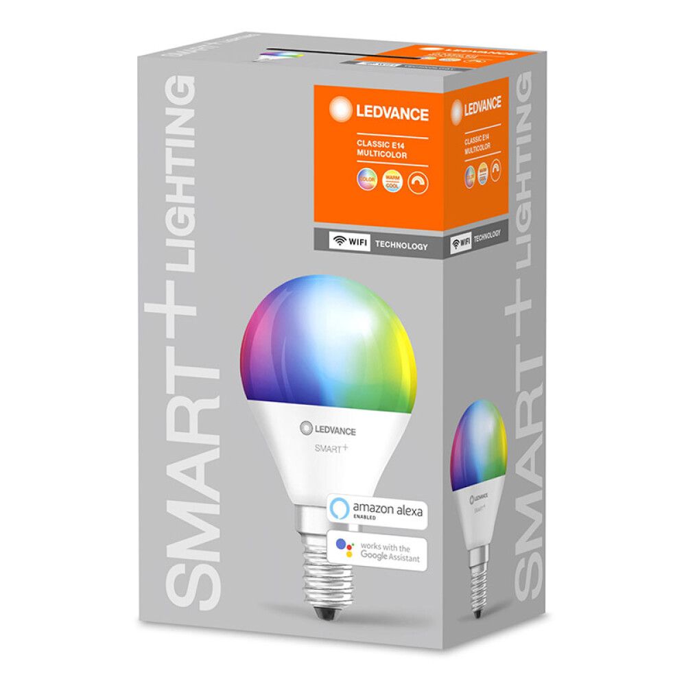 Snjallpera LED E14 RGBW Ledvance Smart+ 5W Ø46 mm