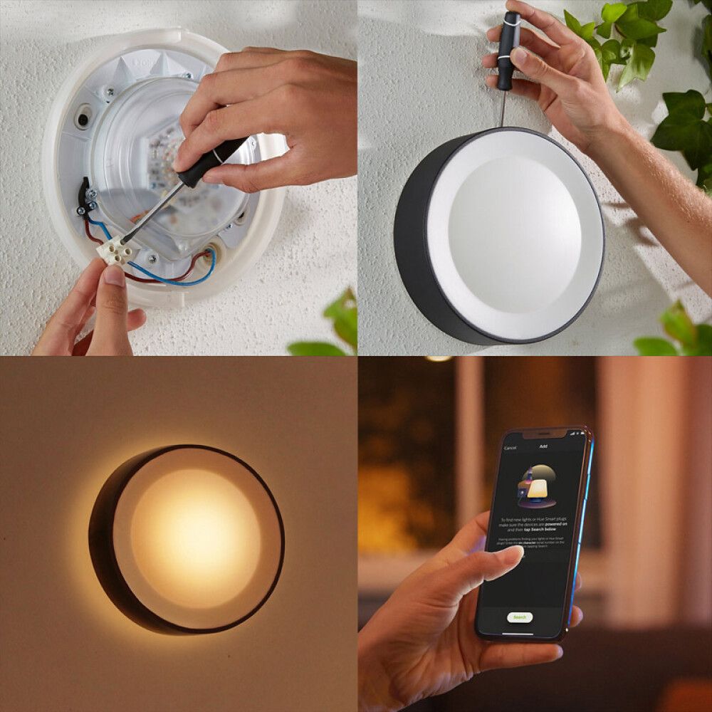 Veggljós LED Daylo 15W IP44 Philips Hue WCA Ø22 cm