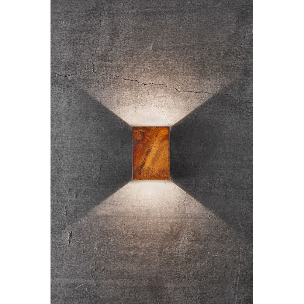 Veggljós LED Fold 10 Corten stál 14,8 cm