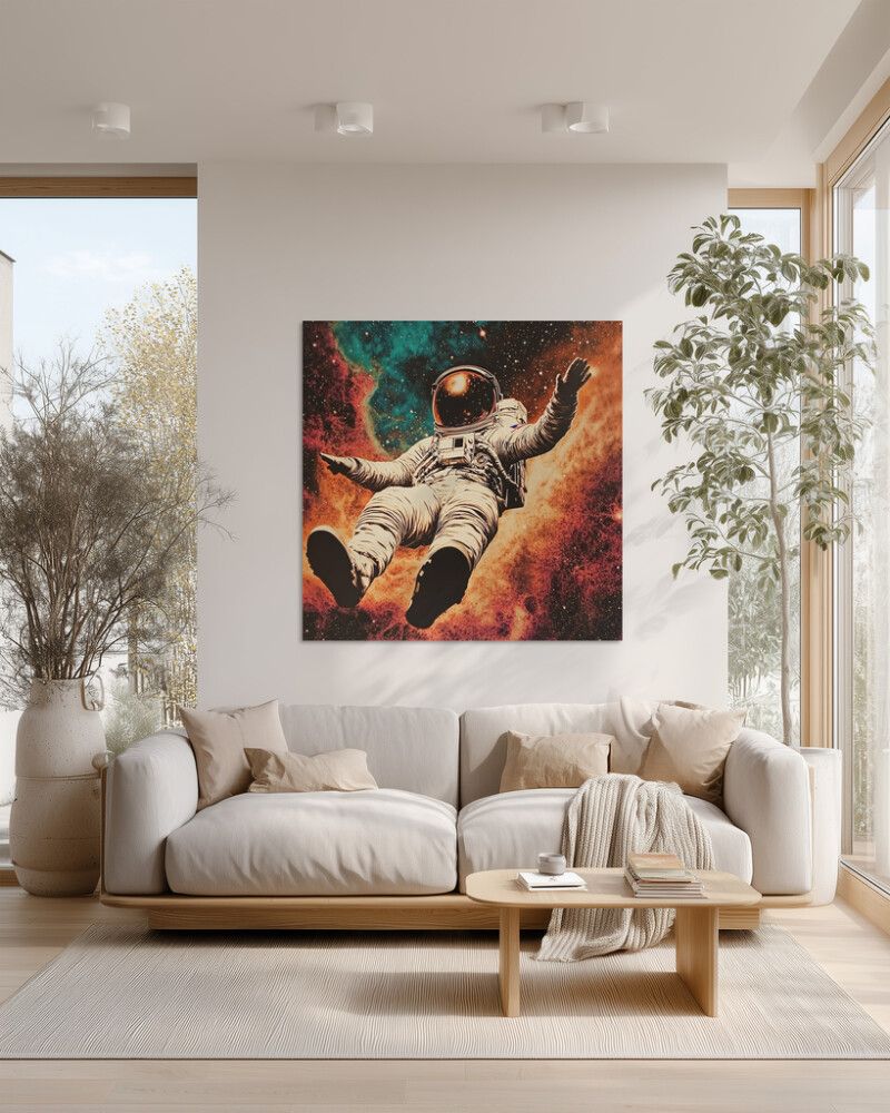 Hljóðvistarmynd geimfari 2 1220x1220x20 mm InEx