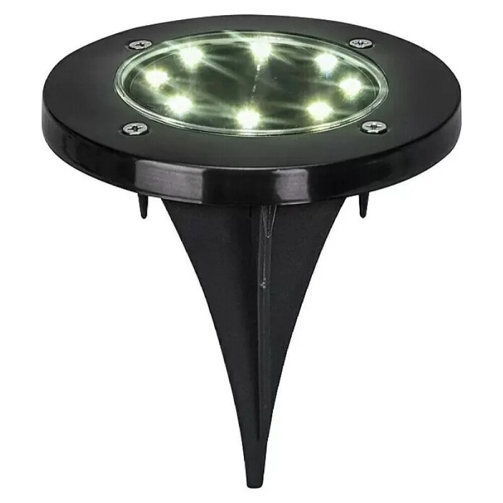 Garðljós LED sólarsellu 4 stk svört