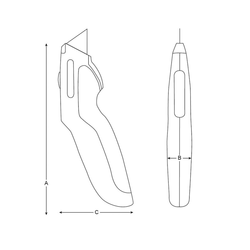 Dúkahnífur trapisu Ergo 18 mm Bacho