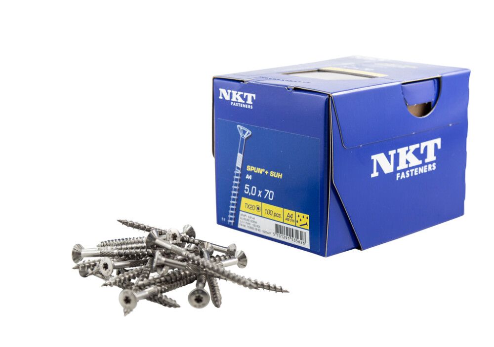 Skrúfa 5x90mm NKT 100stk A4 ryðfrí