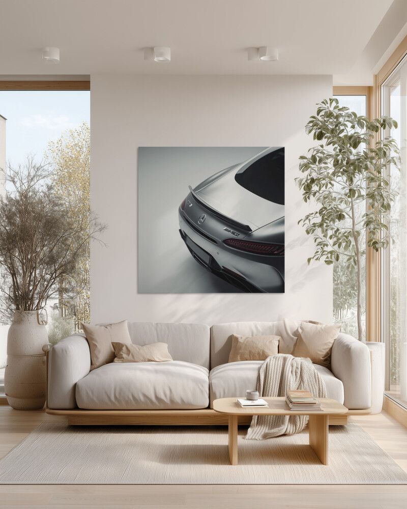 Hljóðvistarmynd sportbíll grár 1220x1220x20 mm InEx