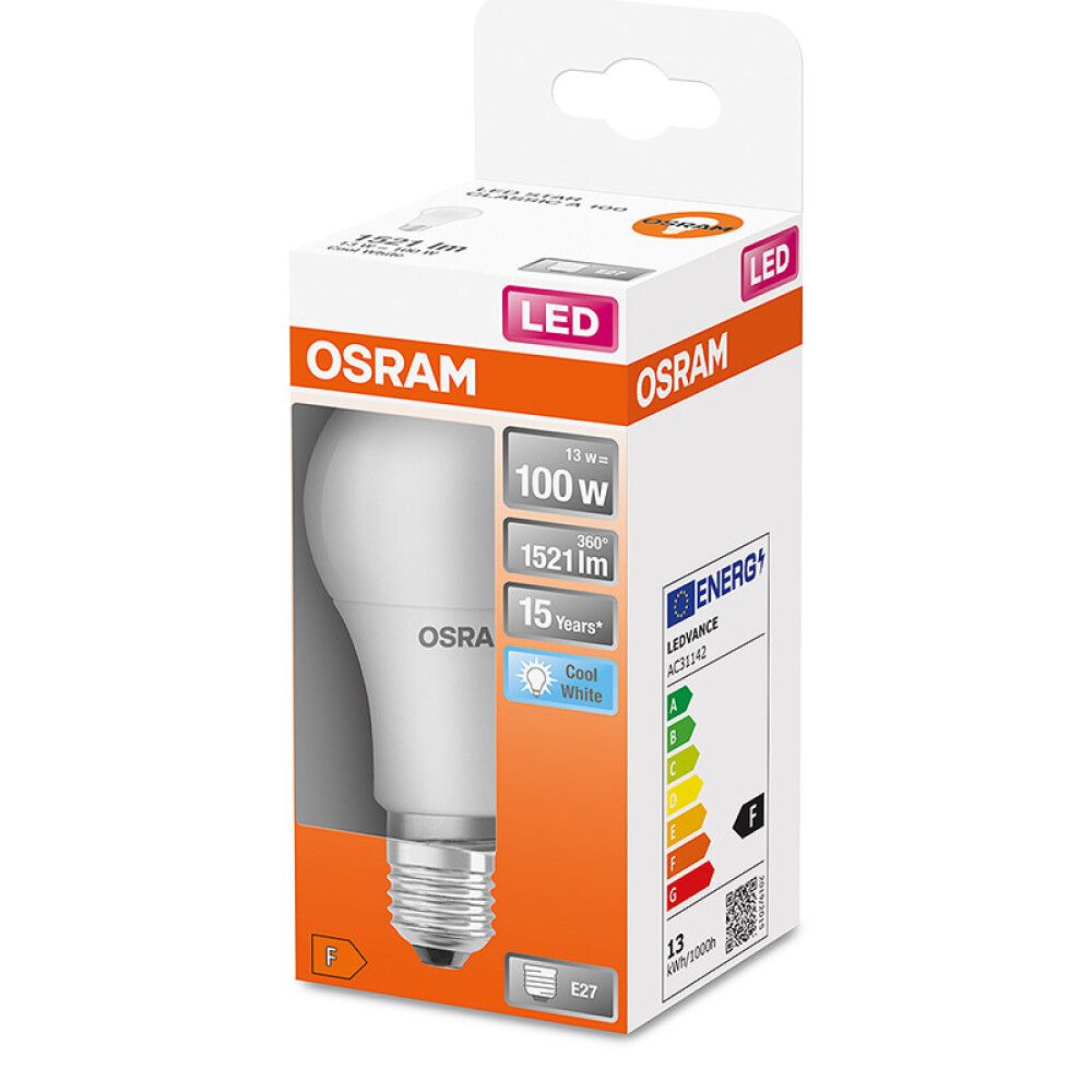 Ljósapera LED E27 4000K Osram 14W Ø60mm