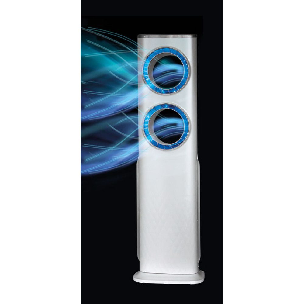 Turnvifta 100 cm með fjarstýringu Proklima Bucco silfurlituð