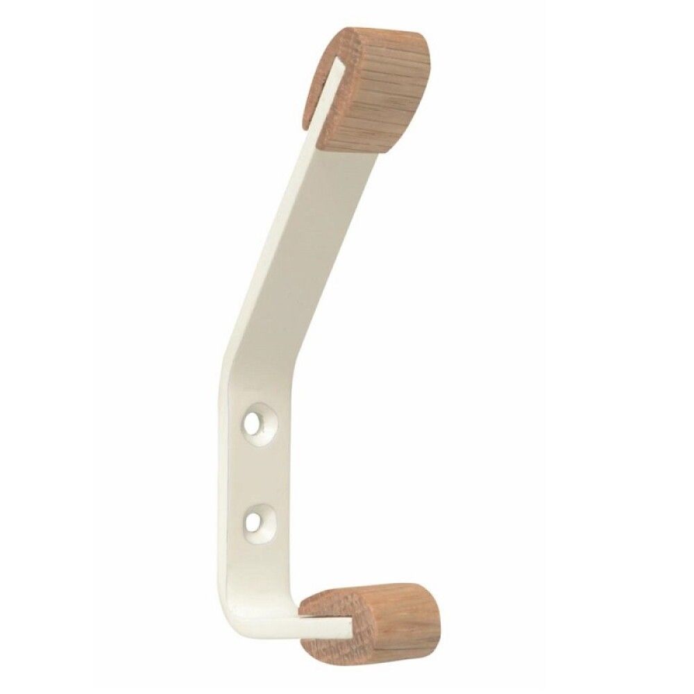 Snagi tvöfaldur hvítur 1,5x5,5x12 cm