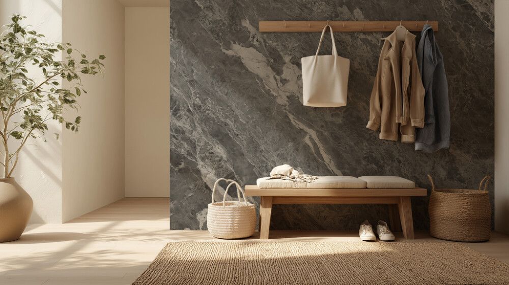 Hljóðvistarmynd marmari grár 3600x2420x20 mm InEx