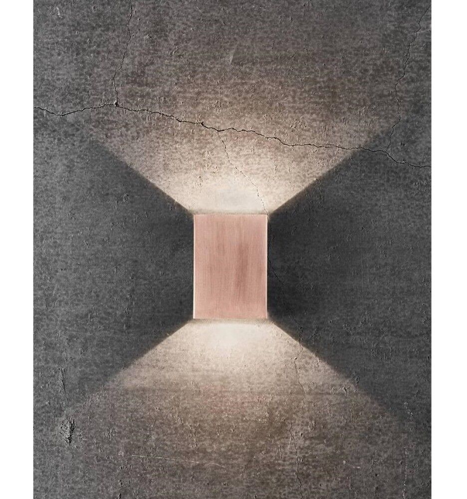 Veggljós LED Fold 10 kopar 14,8 cm