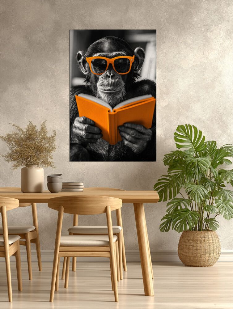 Hljóðvistarmynd api með bók 800x1220x20 mm InEx