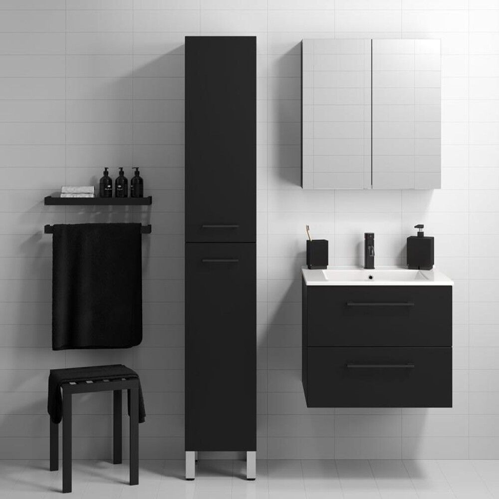 Háskápur 30x32x174cm Camden matt svartur