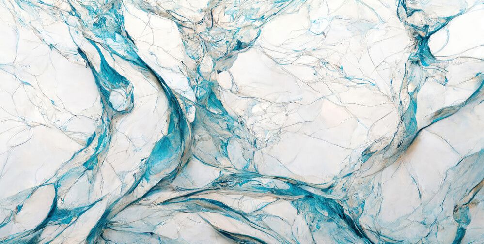 Hljóðvistarmynd marmari ljósblár 2420x1220x20 mm InEx