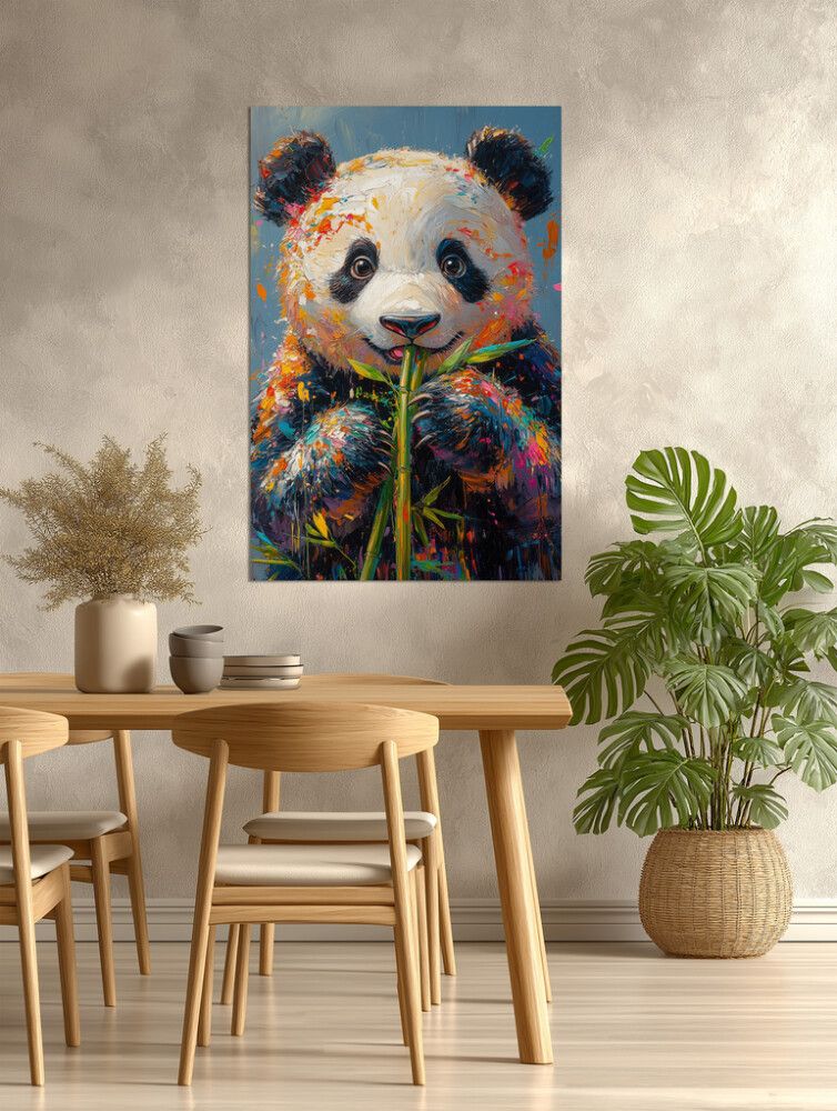 Hljóðvistarmynd pandadýr 800x1220x20 mm InEx