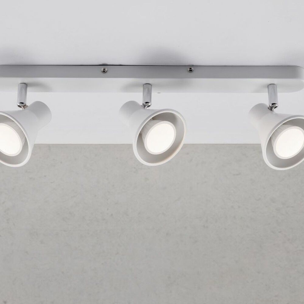 Kastarar GU10 Eik hvítir 28 cm