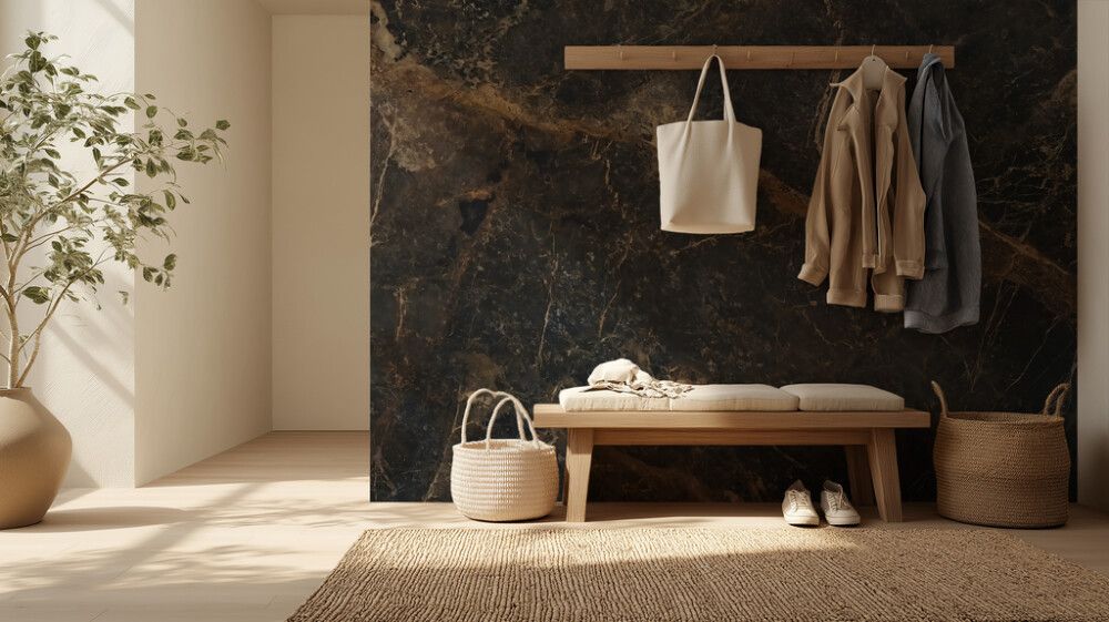 Hljóðvistarmynd marmari dökkur 3600x2420x20 mm InEx