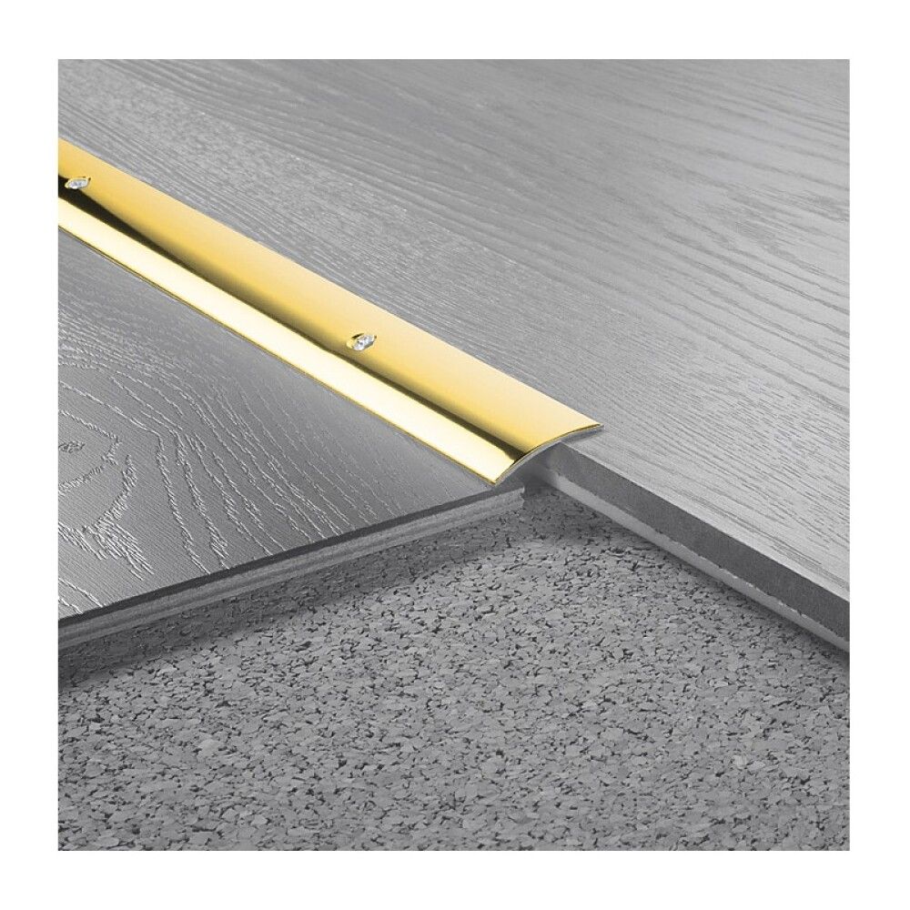 Frágangslisti samskeyta 100x3cm Logoclic ál svart messing