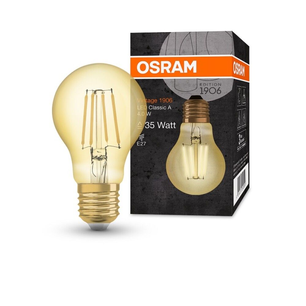 Skrautpera LED E27 2400K Osram 4W Ø6 mm