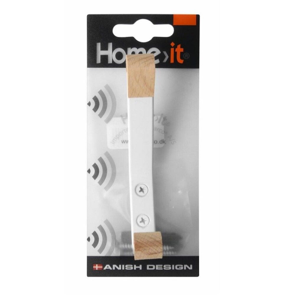 Snagi tvöfaldur hvítur 1,5x5,5x12 cm