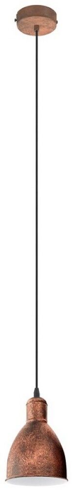 Hangandi ljós E27 Priddy 1 Ø15,5 cm