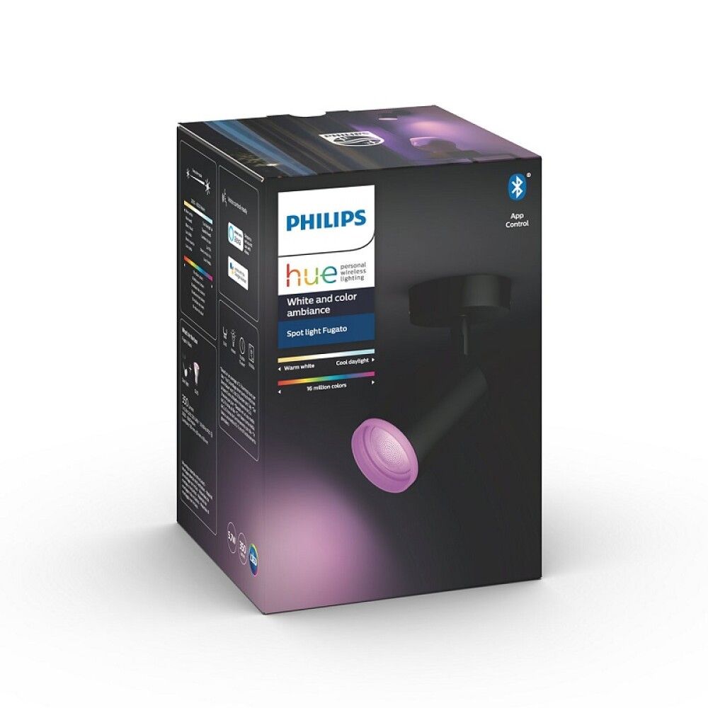 Kastari GU10 Fugato Philips Hue svartur