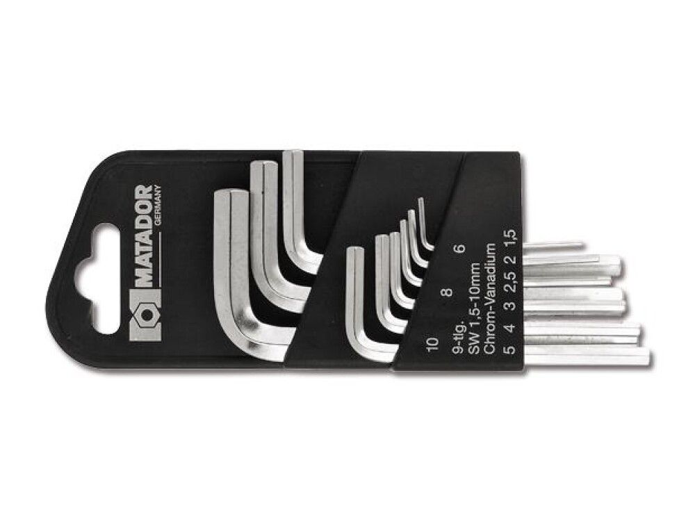 Sexkanntssett 1,5-10mm Matador 9stk