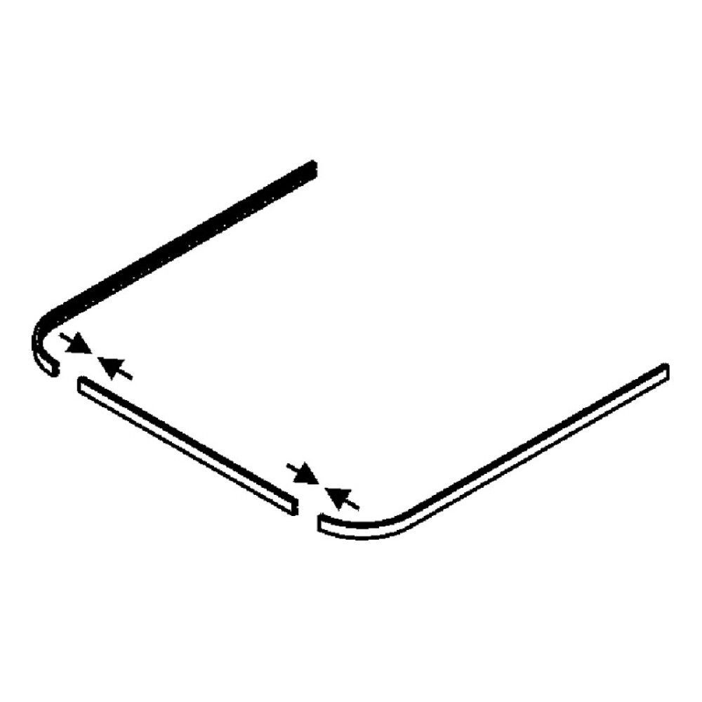 Stöng fyrir sturtuhengi Debel hvít