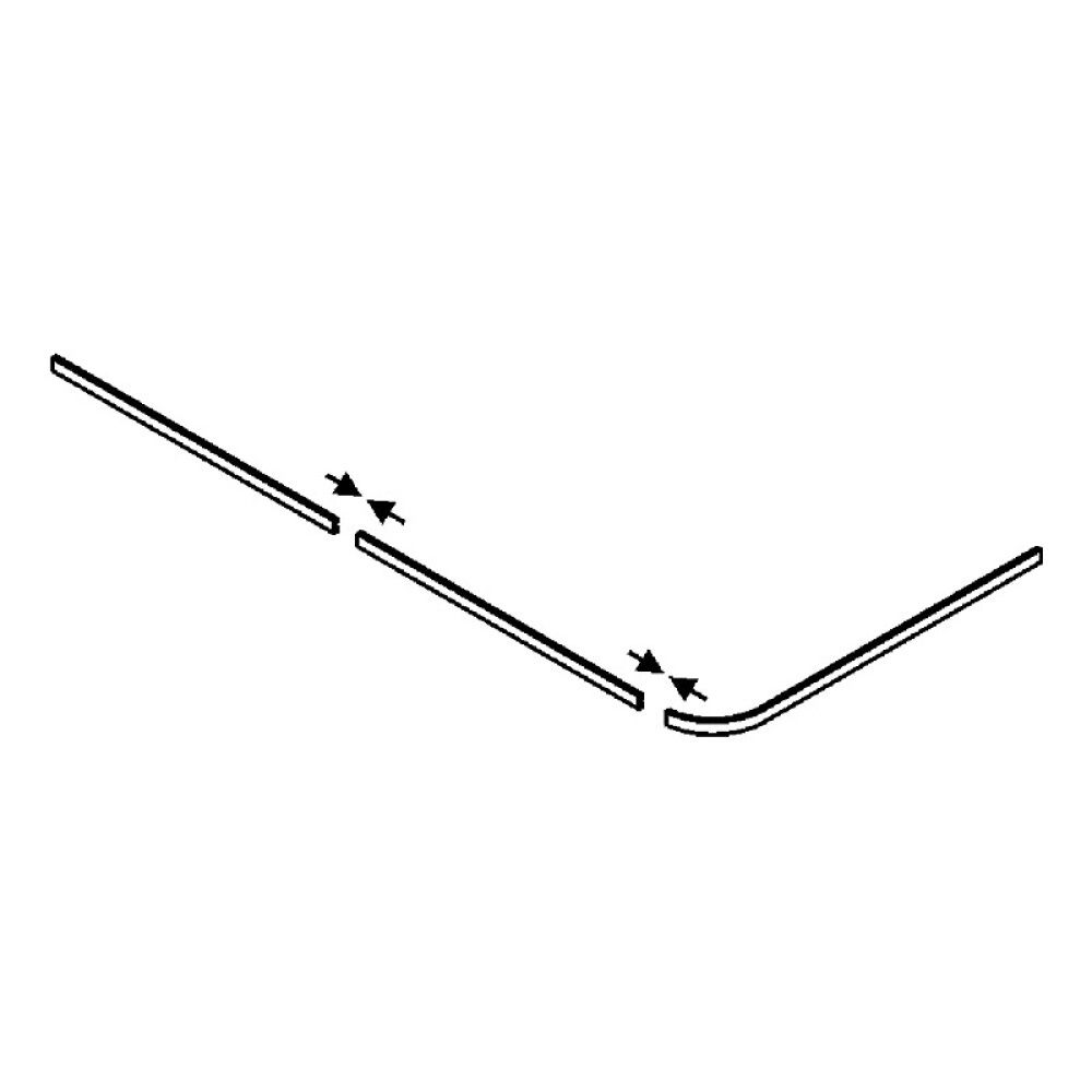 Stöng fyrir sturtuhengi Debel hvít