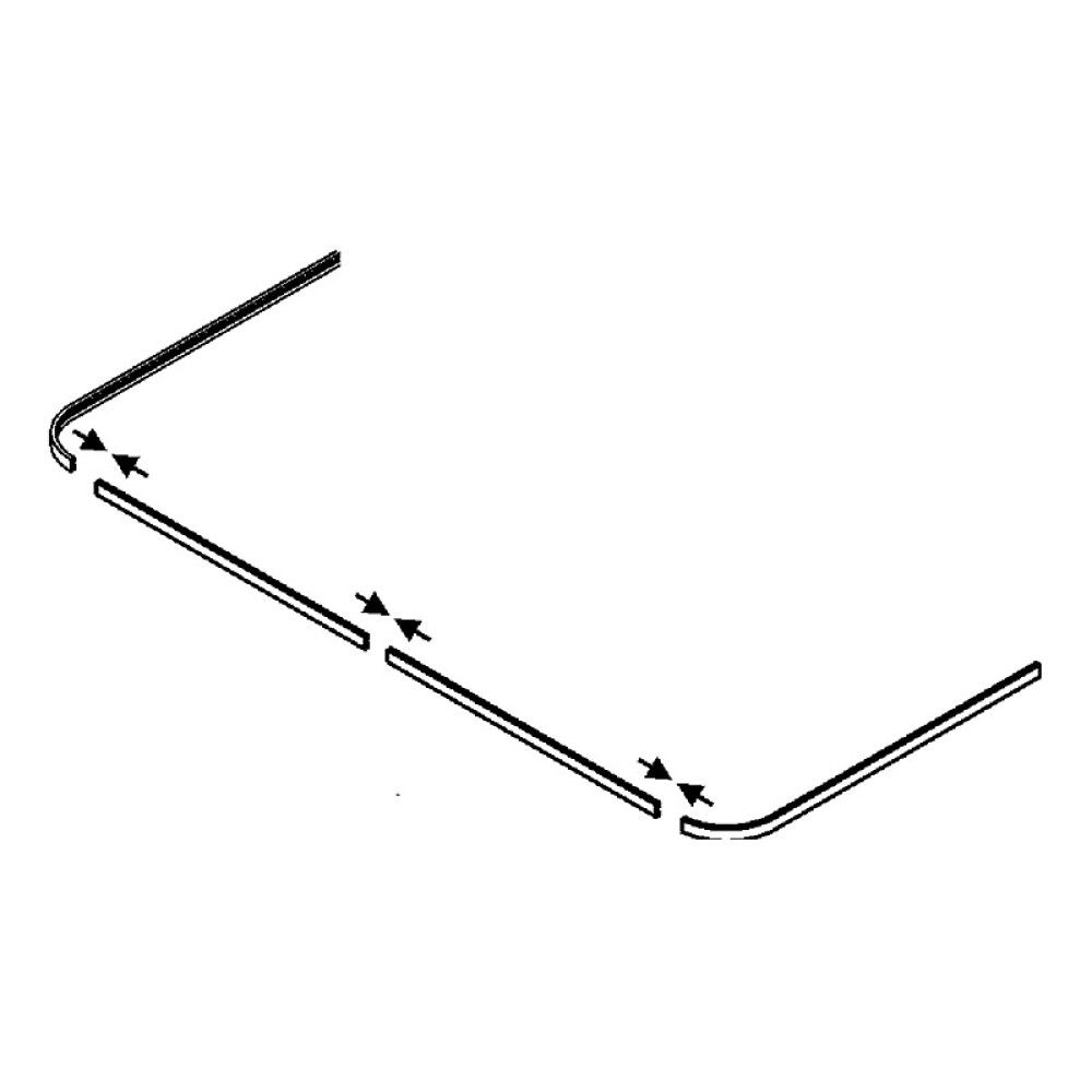 Stöng fyrir sturtuhengi Debel hvít