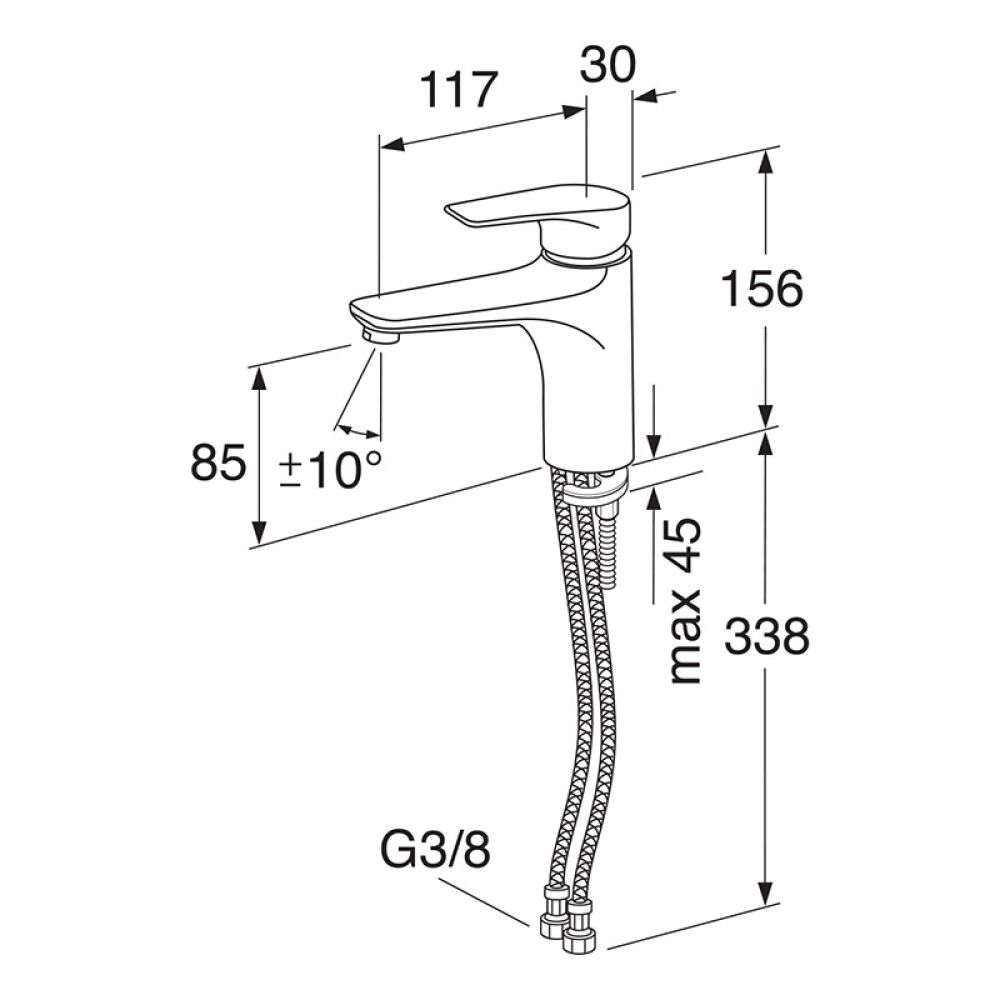 Handlaugartæki Gustavsberg Dynamic króm
