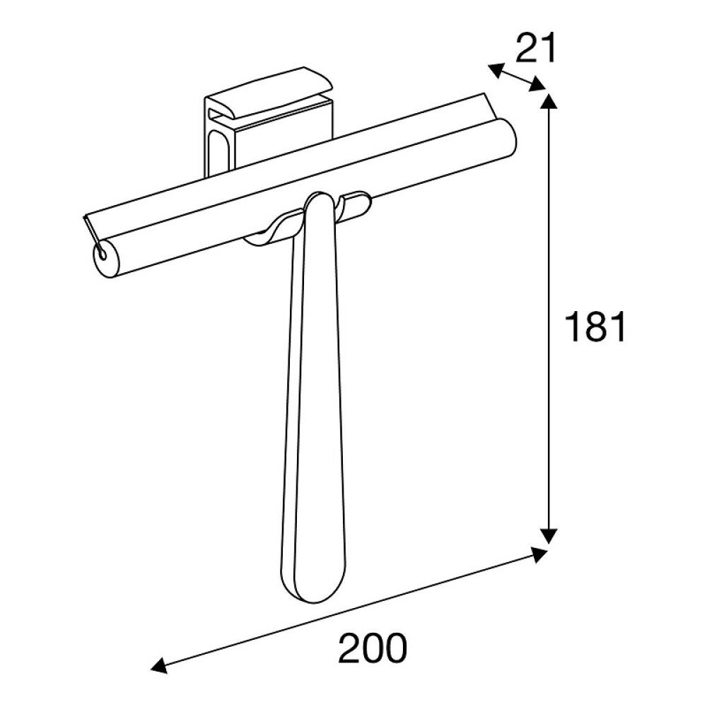 Sturtuskafa með veggfestingu Pressalit matt svört